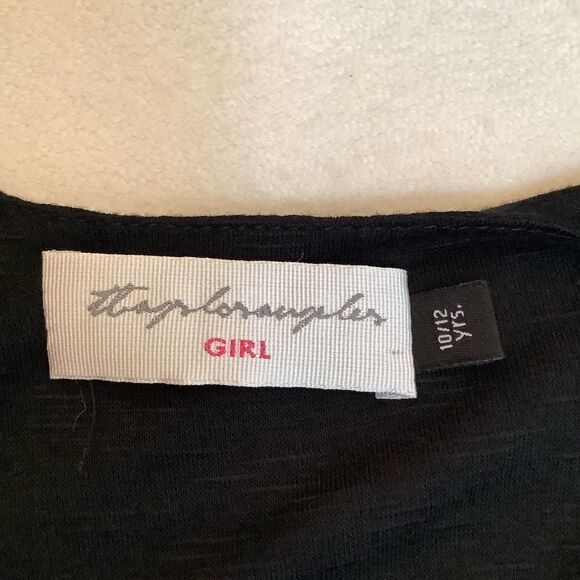 T BAGS TANK TOP GIRLS SIZE 10/12 NWOT BLACK - Picture 5 of 9